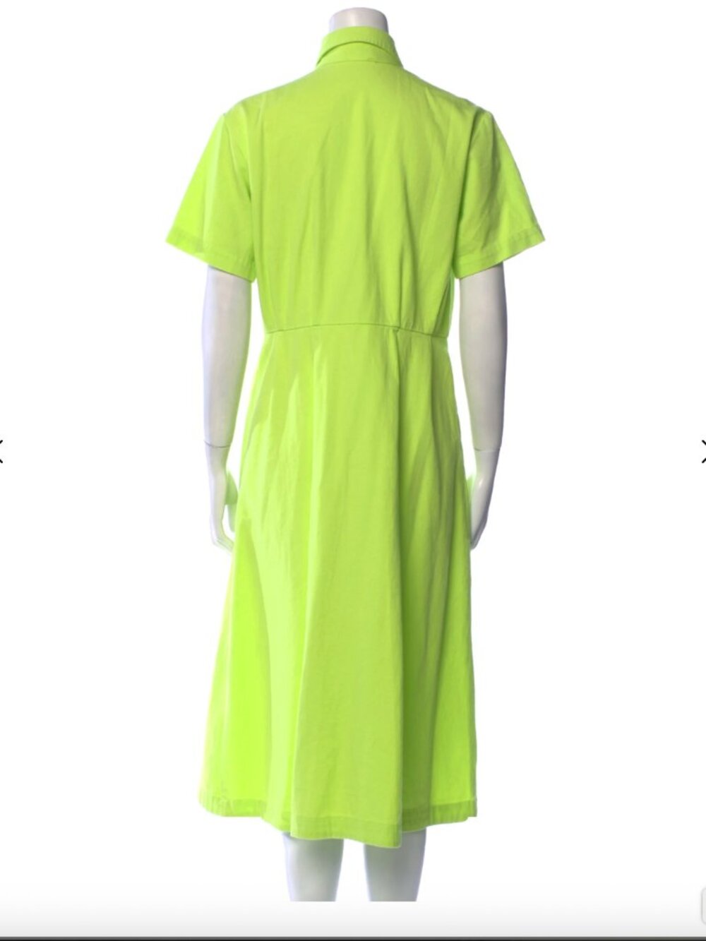 Ilana Kohn RARE Bright Acid Green-Yellow Neon Shirt Dress - Picture 2 of 3